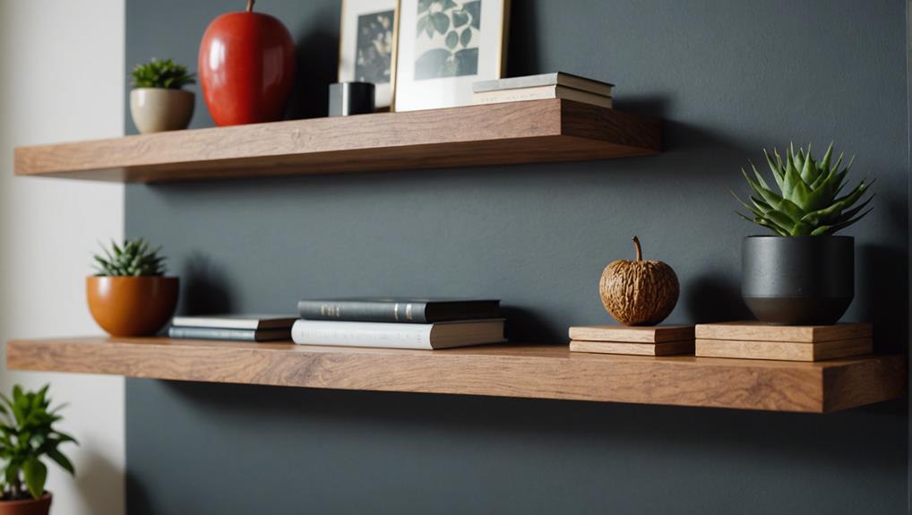 aesthetic of wood shelves