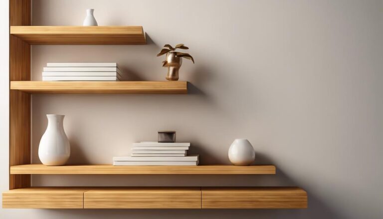 bamboo floating wall shelves