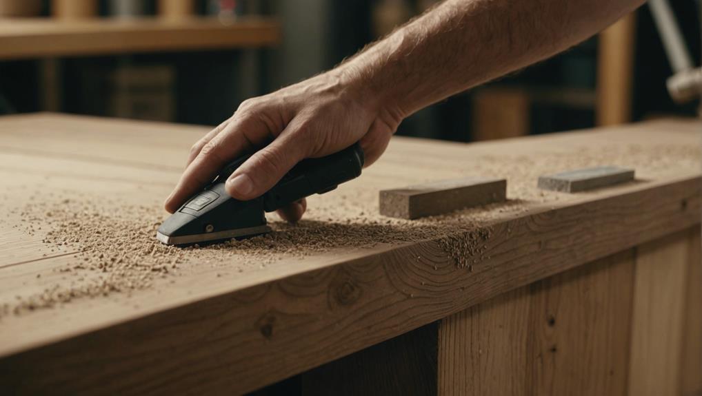 finish sanding floating shelves