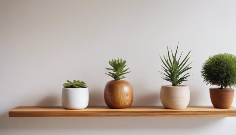 floating shelves made of pine wood