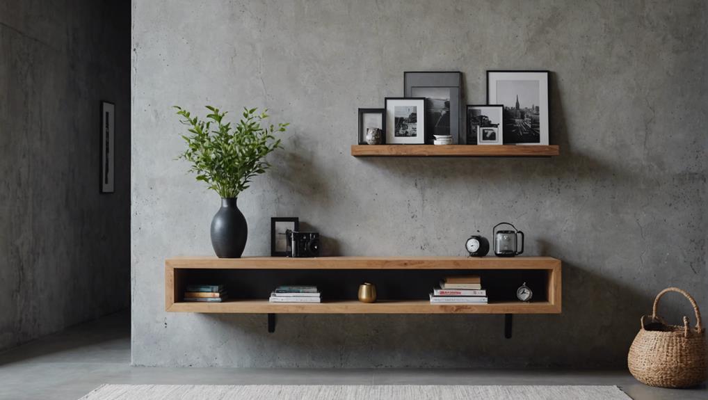 industrial vintage wood shelf