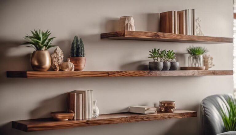 personalized floating wood shelves