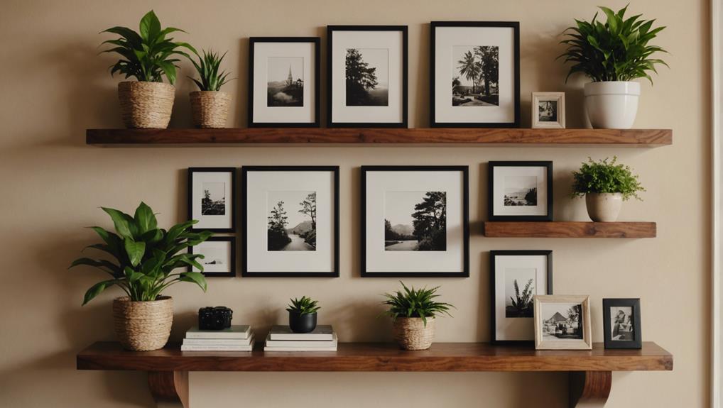 styling floating wood shelves